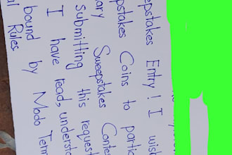 write sweepstakes cards for u