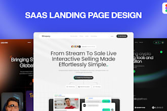 do modern saas landing page web design