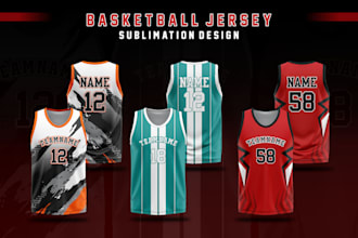 design custom basketball sublimation jersey and uniform