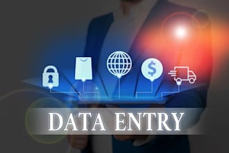do data entry, data input, data extraction, , data mining ,pdf to excel