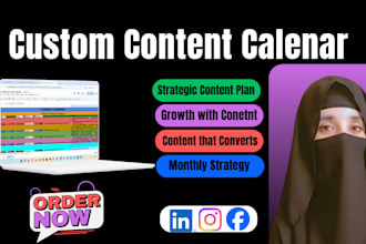create a custom content calendar for your brand