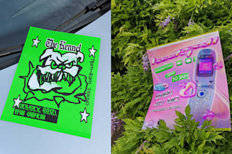 make y2k poster for events brands or music