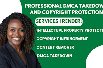 provide professional dmca takedown and copyright protection services