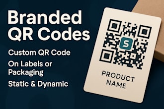 design branded qr codes for your product labels or packaging