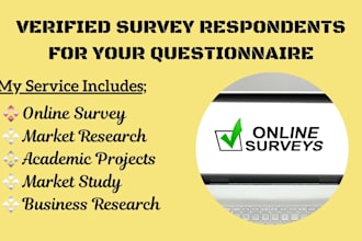 provide 1000 verified survey respondents for your questionnaire