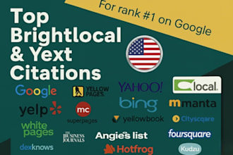 do top local SEO citations for USA from brightlocal and yext