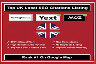 do top UK local SEO citations from brightlocal yext and moz