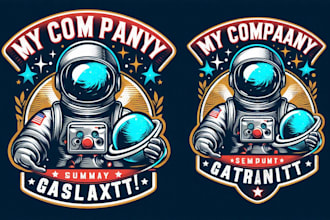 design premium vintage galaxy astronaut sport mascot logo t shirt design