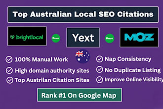do top australian citation from brightlocal and yext