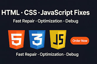 fix HTML, CSS, and javascript issues on your website