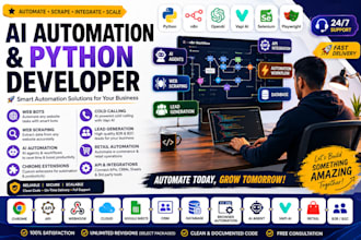 n8n ai voice agent,python,web bot,web scraping,chrome extension,lead generation