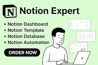 notion expert, notion template, notion design, notion crm and notion dashboard