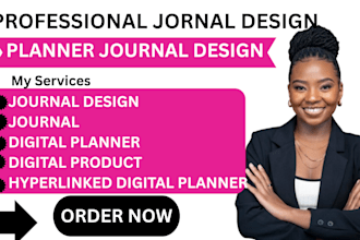 etsy digital planner, hyperlinked planner, etsy digital product, digital journal