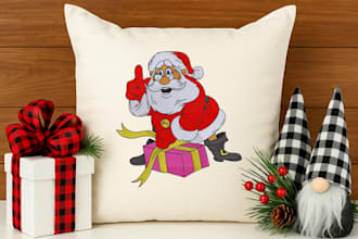 make modern festive holiday cushion, christmas pillow cover design