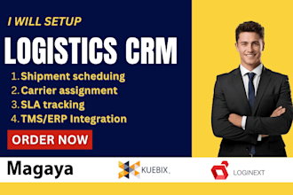 logistics crm magaya kuebix zoho loginext shipthis cargoez gocomet logitude