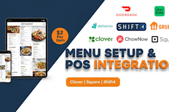 setup and optimize your restaurant menu with pos integration ubereats, doordash