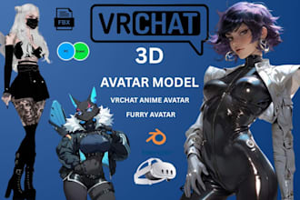 custom vrchat models  anime avatars, 3d  avatars  ,and nsfw