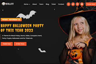 design halloween shopify store christmas black friday halloween website