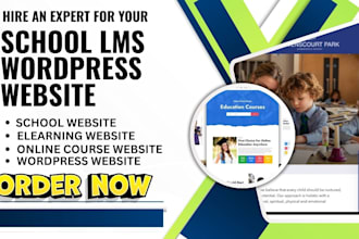 design school website with event calendar result management and parent portal
