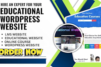 design education website with lms student dashboard and interactive quizzes