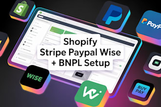 shopify payment gateway integration stripe, paypal, wise shopify balance