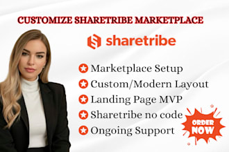 setup b2b sharetribe marketplace website ecommerce  sharetribe landing page mvp