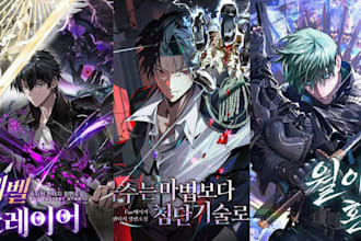 webnovel webtoon cover anime manga light novel webcomic book cover design