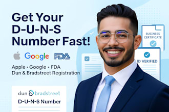 provide d u n s number for apple, google, fda form dun bradstreet