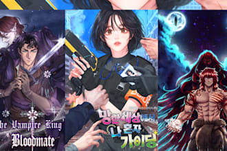 draw webnovel cover shonen light novel fantasy anime couple character book cover