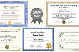 design custom diploma or certificate