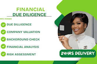 do business due diligence, background check, company valuation report appraisal