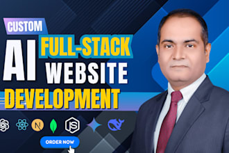 custom ai web application ai website development fullstack ai software developer