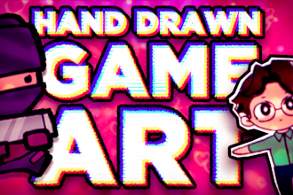 make custom 2d game assets, animations and spritesheets