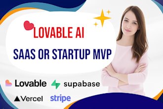 develop a saas or mvp project on lovable with  supabase