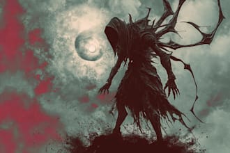 draw a horror illustration