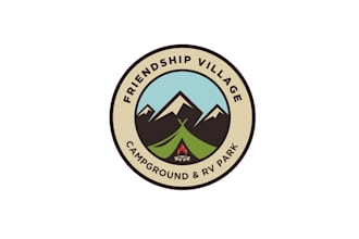 design powerful classic family campground logo