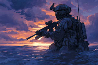 draw military themed illustrations for you
