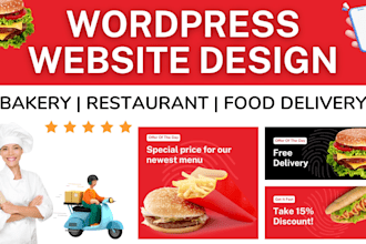 design a modern bakery, restaurant, and food website with wordpress