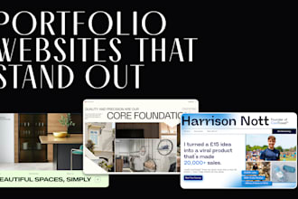 design a bold, modern webflow or framer portfolio website
