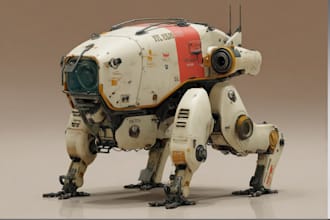 do an robot model, sci fi mech, industrial robot