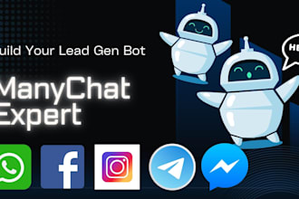 be your manychat expert for whatsapp automation and fb messenger automtion