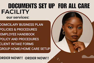 write employee handbook, client intake forms, policy manual