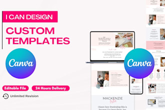 create custom canva templates for etsy, coaches, and small businesses
