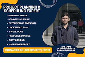 prepare revised and recovery schedule using primavera p6