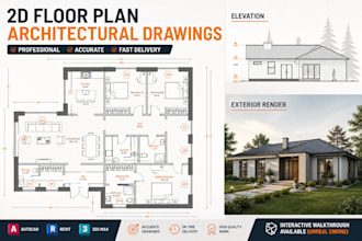 draw 2d floor plans and architectural blueprints