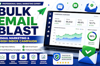 do targeted bulk email marketing, email blast and high inbox campaign