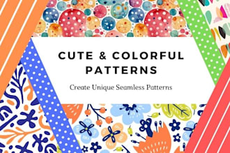 create cute kids seamless pattern for fabrics and more