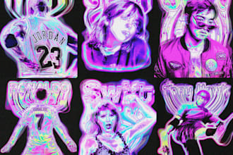 turn your photo into retro vintage neon style