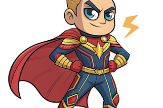 make premium superhero caricature character