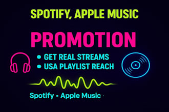 promote your song on spotify and apple music playlist for organic